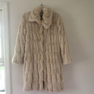 Fabulous furs knee length ivory mink coat
